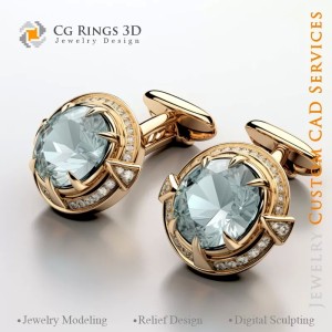 Cufflinks - 3D CAD Jewelry