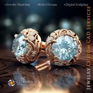 Boutons de Manchette - Joaillerie 3D CAO 2