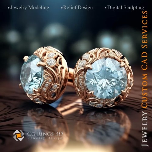 Manschettenknöpfe - Schmuck 3D CAD