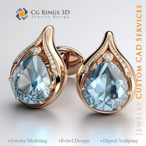 Cufflinks - Jewelry 3D CAD