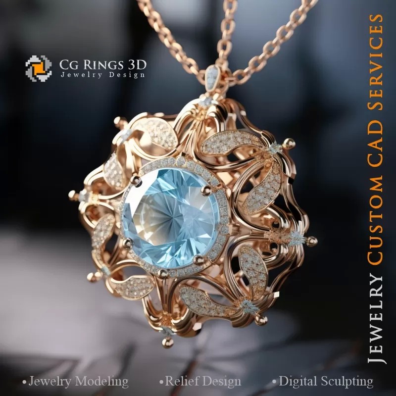 Vincent Van Gogh Pendant - Jewelry 3D CAD