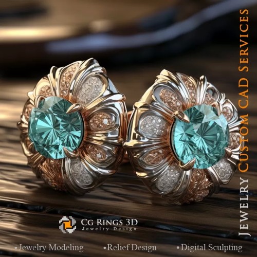 Cufflinks - Jewelry 3D CAD