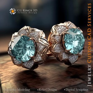 Manschettenknöpfe - Schmuck 3D CAD