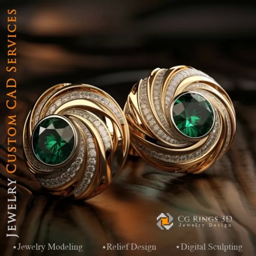 Manschettenknöpfe - Schmuck 3D CAD