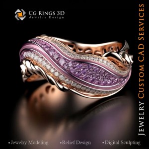 Maritime Waves Ring - Schmuck 3D CAD
