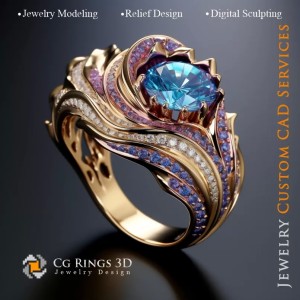 Maritime Waves Ring - Schmuck 3D CAD 2