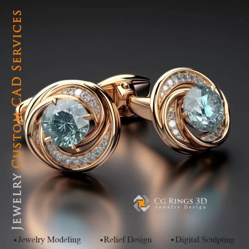 The Storn Cufflinks - CAD 3D para joyería