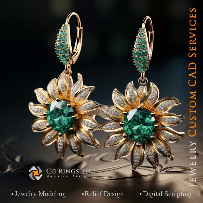 Orecchini Girasole - Gioielli