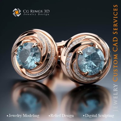 Cufflinks - Jewelry 3D CAD