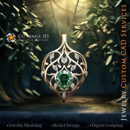 Ciondolo Albero - Jewelry 3D