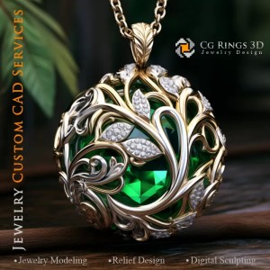 Colgante Árbol - CAD 3D para Joyería 2
