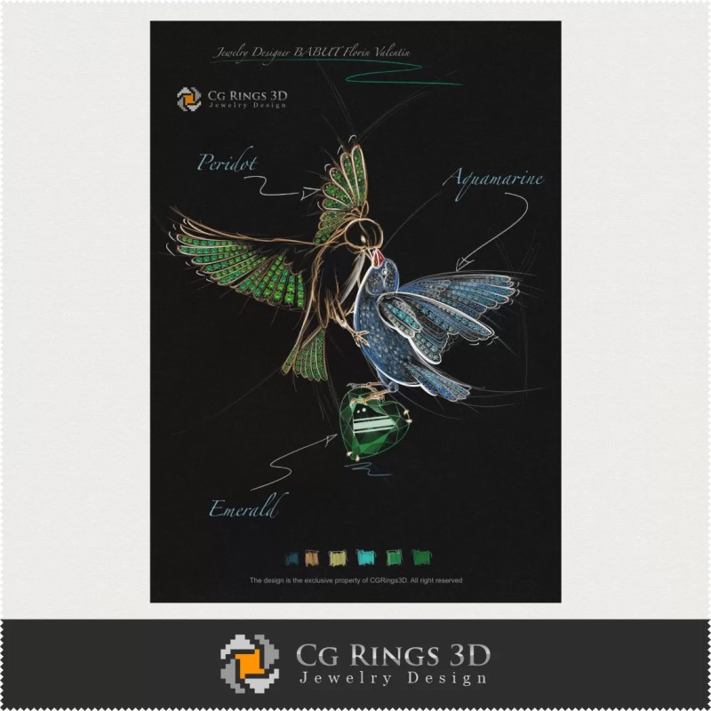 Diseño de Joyería (Digital) - Boceto Colgante...