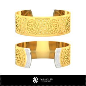 Bracciale 3D Donna Ariete Zodiaco Casa, Gioielli CAD 3D, Bracciali CAD 3D, Bracciali 3D, Bracciale Polsino 3D, Bracciali