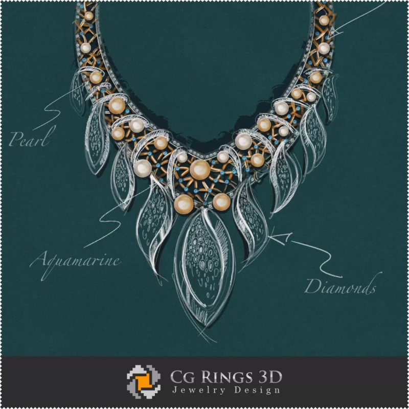 Diseño de Joyas (Digital) - Boceto de Collar