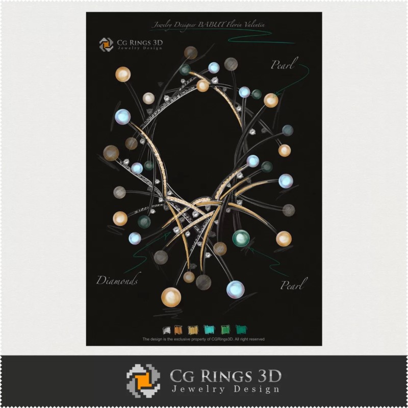 Collier Meduza - Joaillerie Design (Numérique)