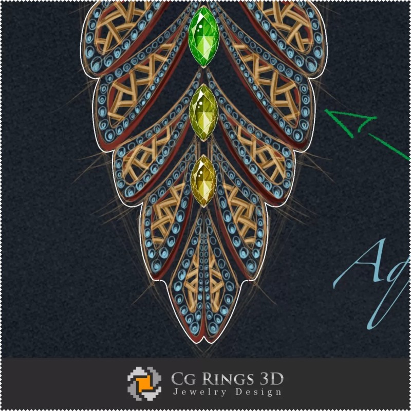Croquis Pendentif (Numérique) - Joaillerie Design