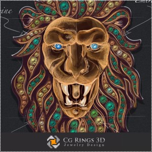Schmuckdesign (digital) - Löwen-Anhänger-Design