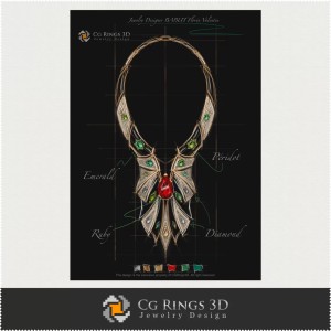 Diseño de joyas (Digital) - Boceto de collar 2
