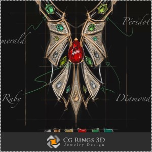 Design Joaillerie (Numérique) - Croquis Collier