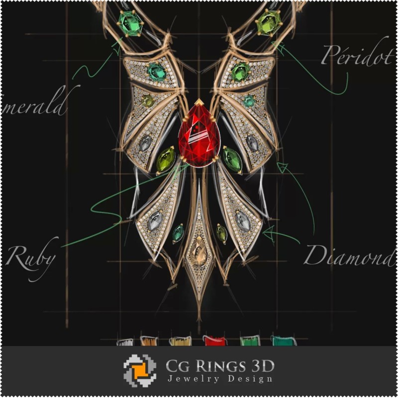 Design Joaillerie (Numérique) - Croquis Collier