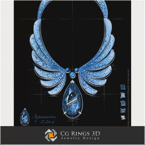 "Frozen" Necklace - Jewelry Design (Digital)