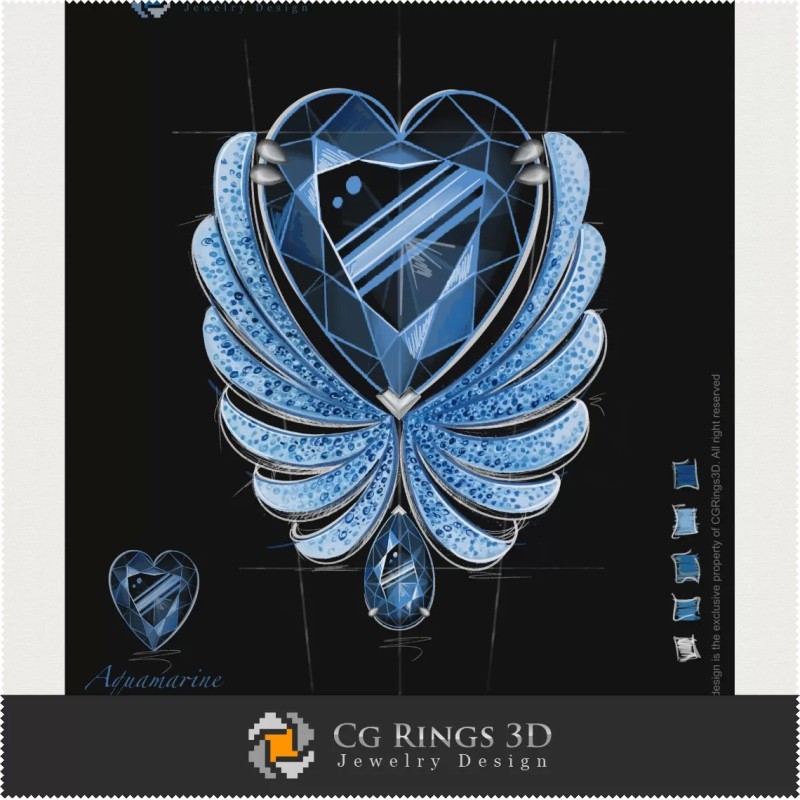 "Frozen" Bracciale con Cuore Blu - Progetto...