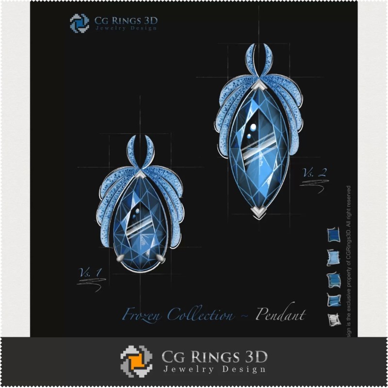 Colección Frozen / Colgante - Diseño de Joyería...