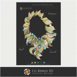 Jewelry Design (Digital) - Necklace Sketch 2