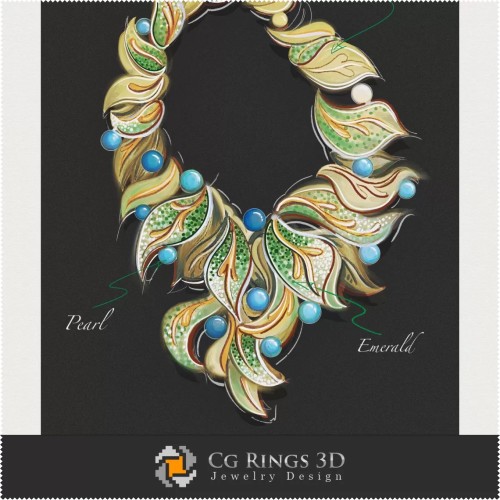 Design Joaillerie (Numérique) - Croquis Collier