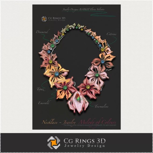 Collier-Joaillerie Mélodie Couleurs-Joaillerie Design