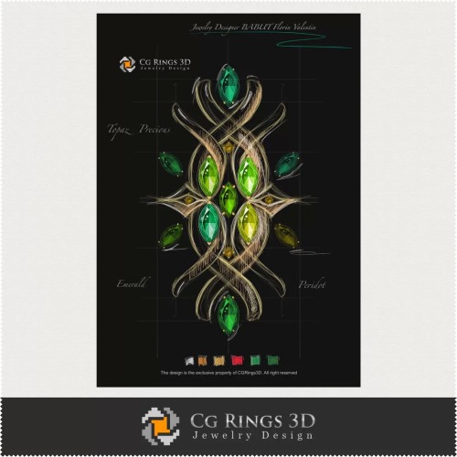 Boceto de colgante (Digital) - Diseño de joyería