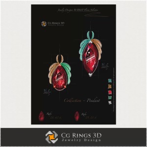 Croquis Pendentif (Numérique) - Joaillerie Design 2