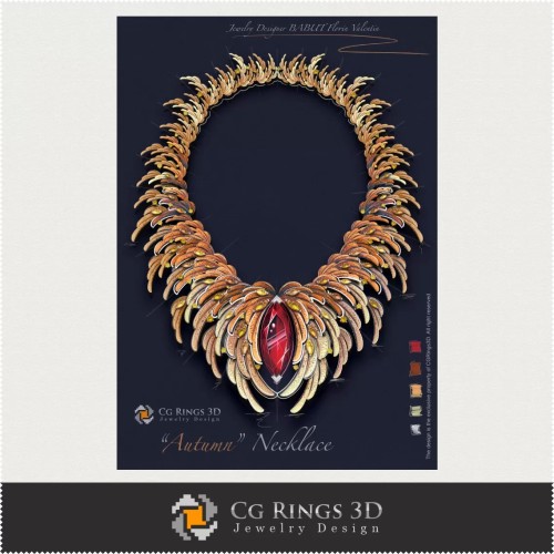 Necklace ,,Autumn,, - Digital Design Jewelry