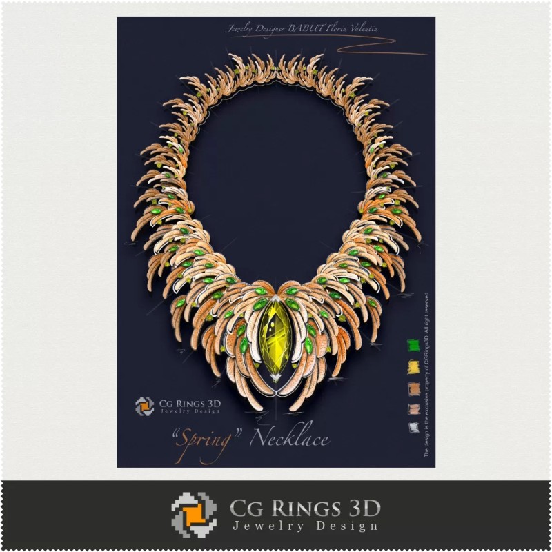 Necklace ,,Spring,, - Digital Design Jewelry