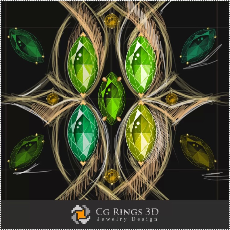 Pendant Sketch (Digital) - Jewelry Design