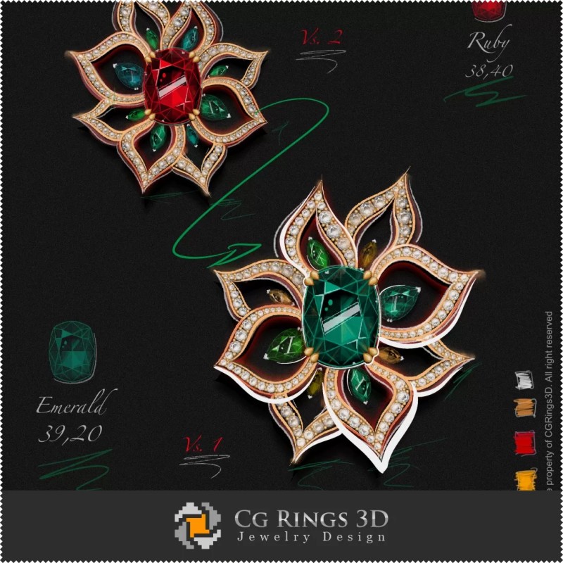Boucles d'oreilles - Joaillerie Design (Numérique)