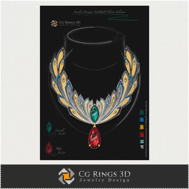 Collar - Diseño de joyería (Digital)
