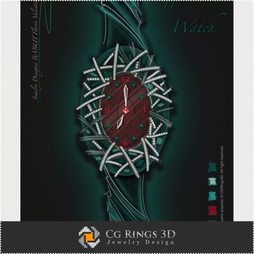 Clock Design - Jewelry Design (Digital)