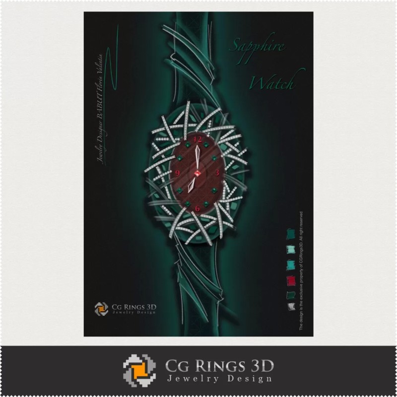 Design d'horloge - Design Joaillerie (Numérique)