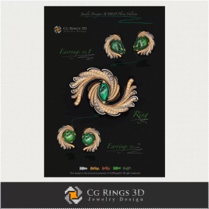 Ring, Ohrringe - Schmuckdesign (Digital) 2