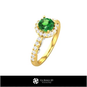 Anelli con Pietre Preziose-Jewelry 3D CAD Home, Anelli di Fidanzamento 3D, Anelli con Pietre Preziose 3D, Jewelry 3D CAD,