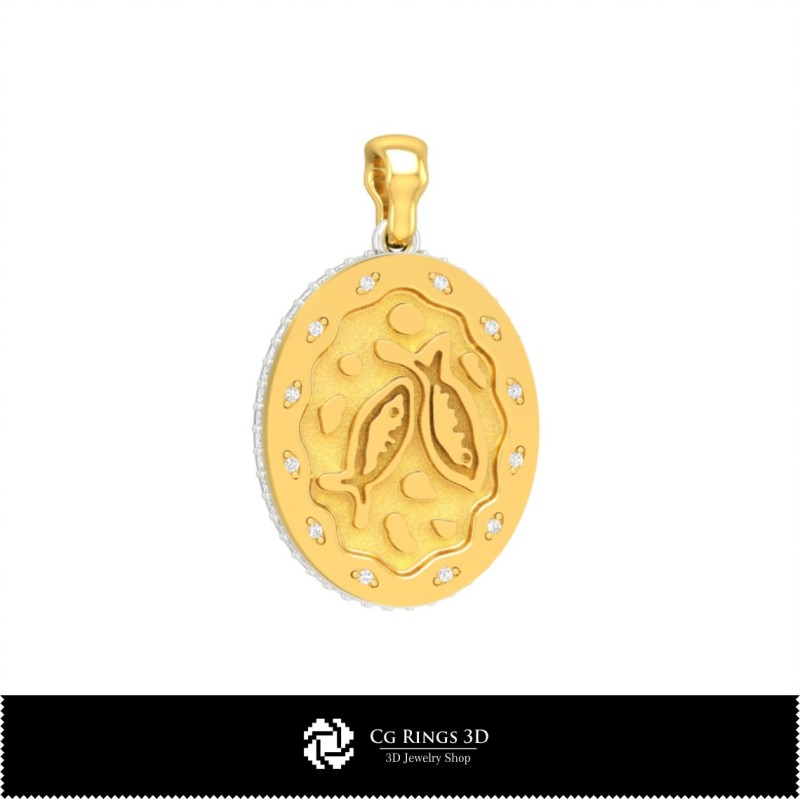 Collezione 3D di Ciondoli Zodiacali Home, Gioielli 3D CAD, Collezioni di Gioielli 3D CAD