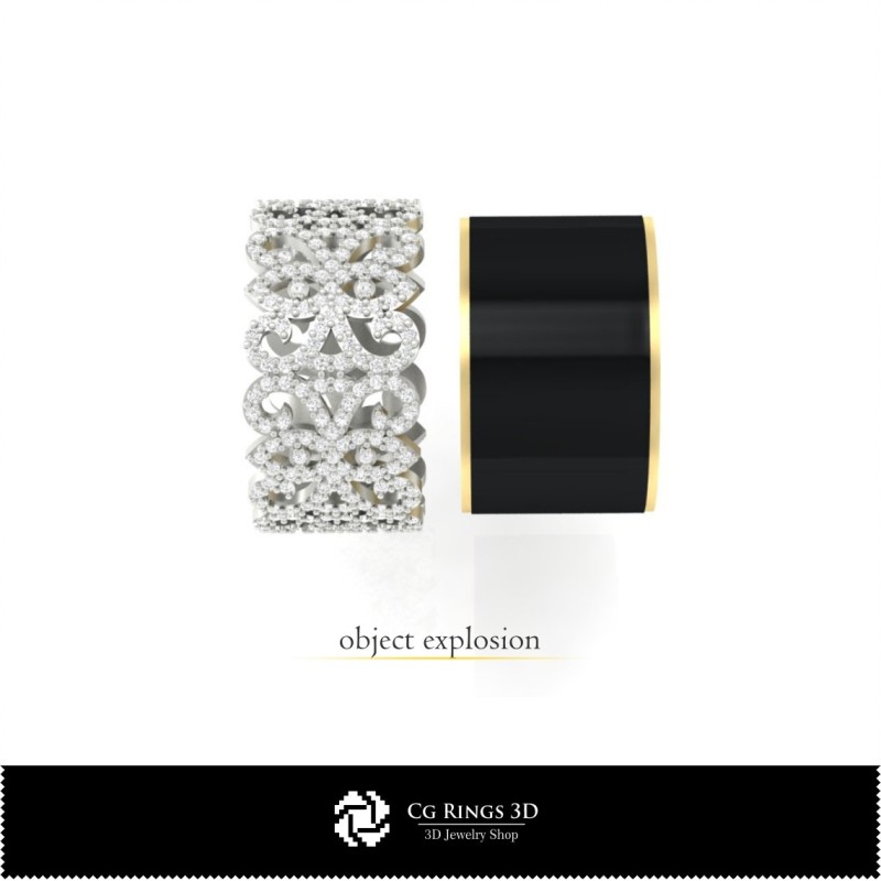 Schmuck - Schmuckset 3D-CAD, Schmuck 3D-CAD, Ringe 3D-CAD, Anhänger 3D-CAD, Schmucksets 3D-CAD, Modeschmuck-Ringe 3D, Crossover