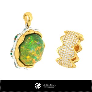Set de bijuterii - Bijuterii CAD 3D pentru casă, Bijuterii CAD 3D, Seturi de bijuterii CAD 3D