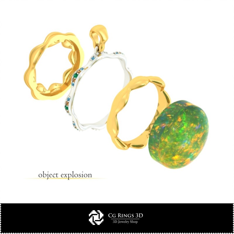 Ensemble de bijoux - Bijouterie DAO 3D pour la maison, DAO 3D de bijoux, Ensembles de bijoux DAO 3D