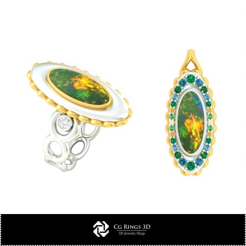 Joyería-Conjunto de Joyería CAD 3D Joyería CAD 3D, Anillos CAD 3D, Colgantes CAD 3D, Conjuntos de Joyería CAD 3D, Anillos de