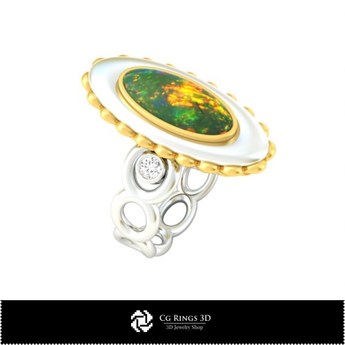 Bijuterii-Set bijuterii CAD 3D, Bijuterii CAD 3D, Inele CAD 3D, Pandantive CAD 3D, Seturi de bijuterii CAD 3D, Inele cu opal