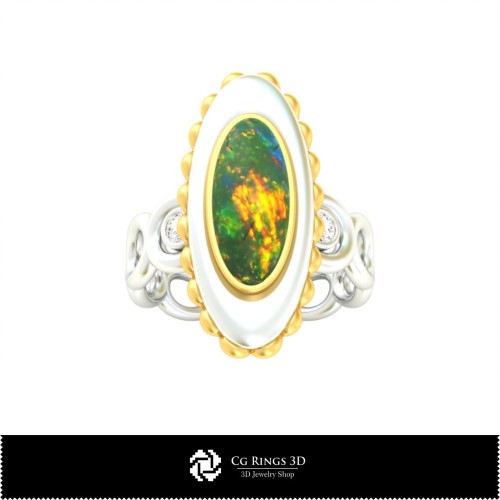 Bijuterii-Set bijuterii CAD 3D, Bijuterii CAD 3D, Inele CAD 3D, Pandantive CAD 3D, Seturi de bijuterii CAD 3D, Inele cu opal
