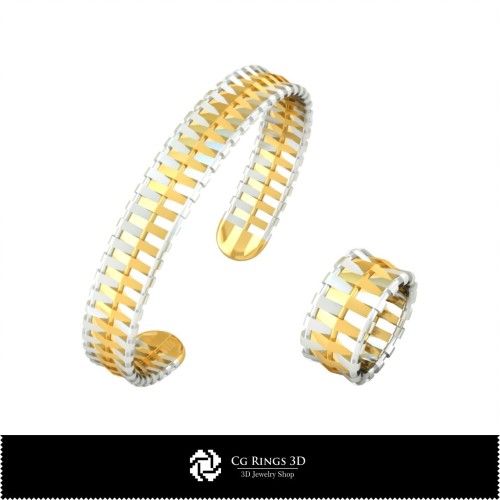 Gioielleria-Set di gioielli 3D CAD Gioielli 3D CAD, Anelli 3D CAD, Braccialetti 3D CAD, Set di gioielli 3D CAD, Fedi nuziali