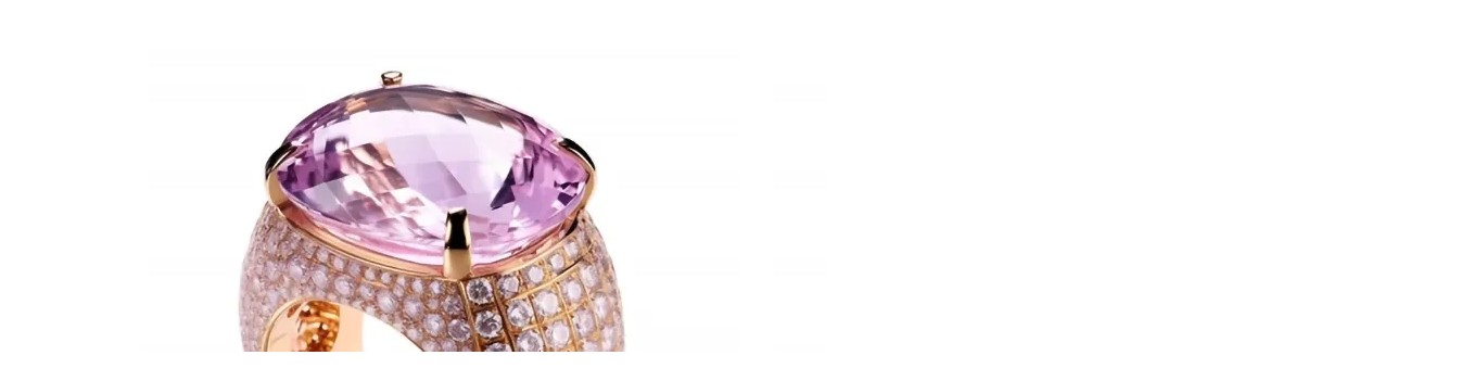 AI Kunzite Jewelry 3D CAD Models - Gemstone Designs for Jewelers